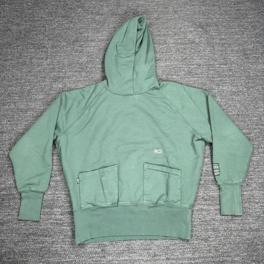 Levis X Reese Cooper Green Cotton Embroidered Hoodie Medium Green Sweatshirt